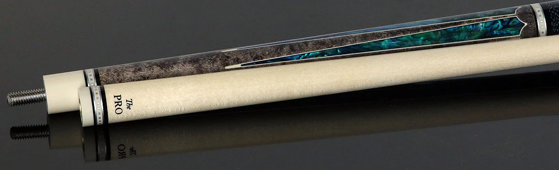 Meucci 2020 Gray - Blue Pearl - Black/White Wrap Pool Cue with Pro Shaft - 2020GYBLBKWHP - Image 4