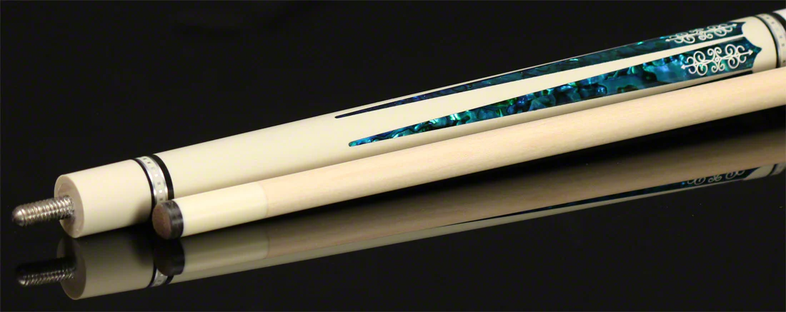 Meucci 21st Century 3 White - Blue Pearl - White Wrap Pool Cue with Pro Shaft - 2103WHBLWHP - Image 4