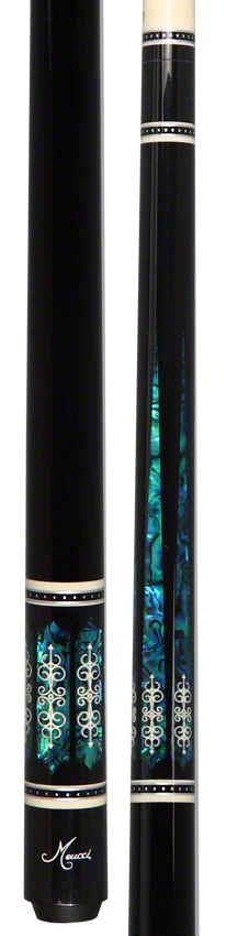 Meucci 21st Century 3  Black - Turq Pearl - Black Wrap Pool Cue with Pro Shaft - 2103BKTURBKP - Image 3