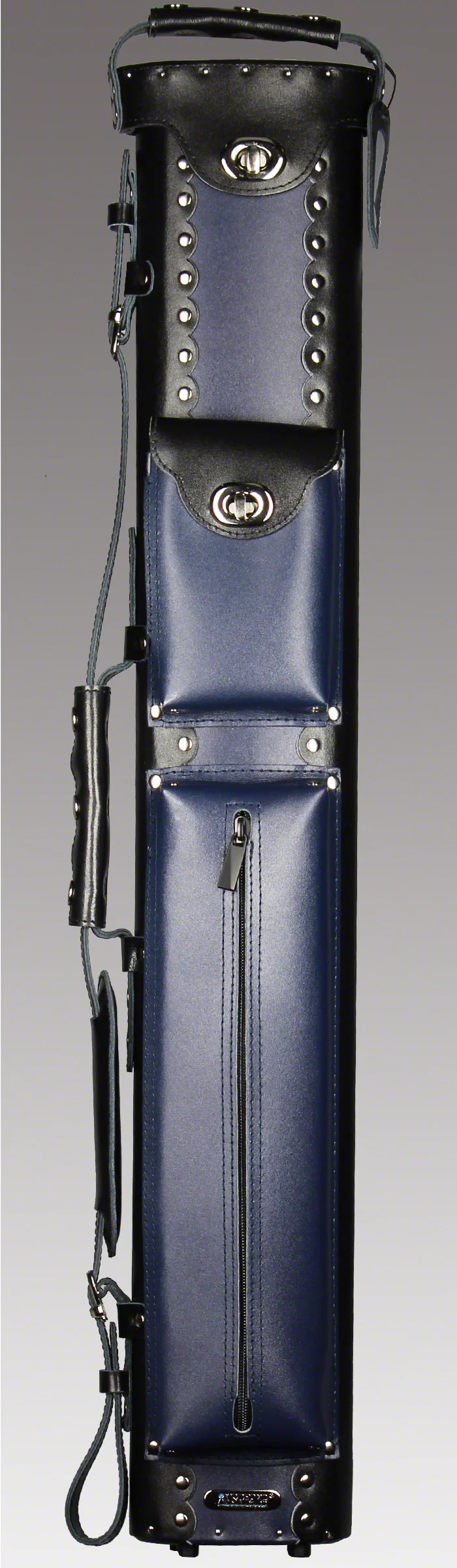 Instroke Geo Leather Black/Blue 3x5 Pool Cue Case - GEO3X5BBL - Image 2