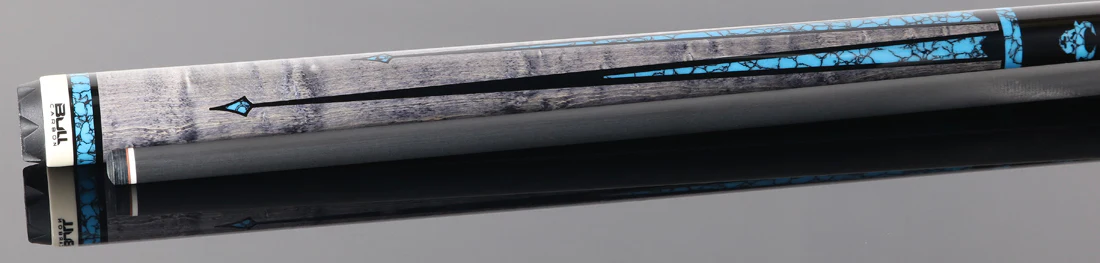 Bull Carbon By Jacoby Limited Edition Smoke Grey Blue Recon No Wrap Pool Cue with LD Carbon Fiber Shaft - BCUSA1N - Image 3