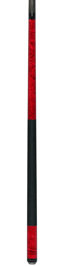 Bull Carbon Red-Stained Birdseye Maple Play Cue with Textured Leather Wrap - Image 6