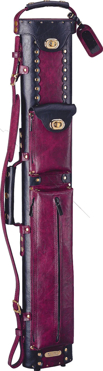 Instroke Vinyl Cowboy Black/Burgundy 3x5 Pool Cue Case - VC35BB - Image 2