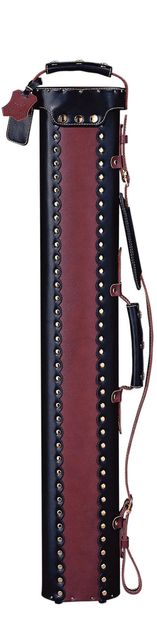 Instroke Leather Cowboy Black/Chestnut 2x4 Pool Cue Case - LC2X4BC - Image 2