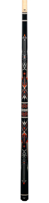Cueroc Storm 1 Black and Orange Graphic No Wrap Pool Cue - Image 6