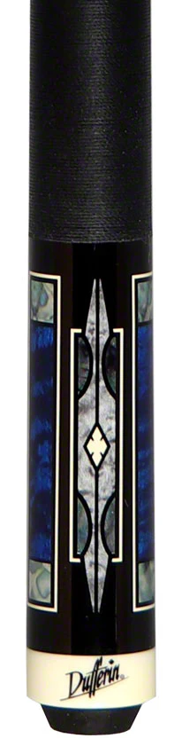 Dufferin 6 point Blue/Grey Graphic Pool Cue - D543 - Image 2