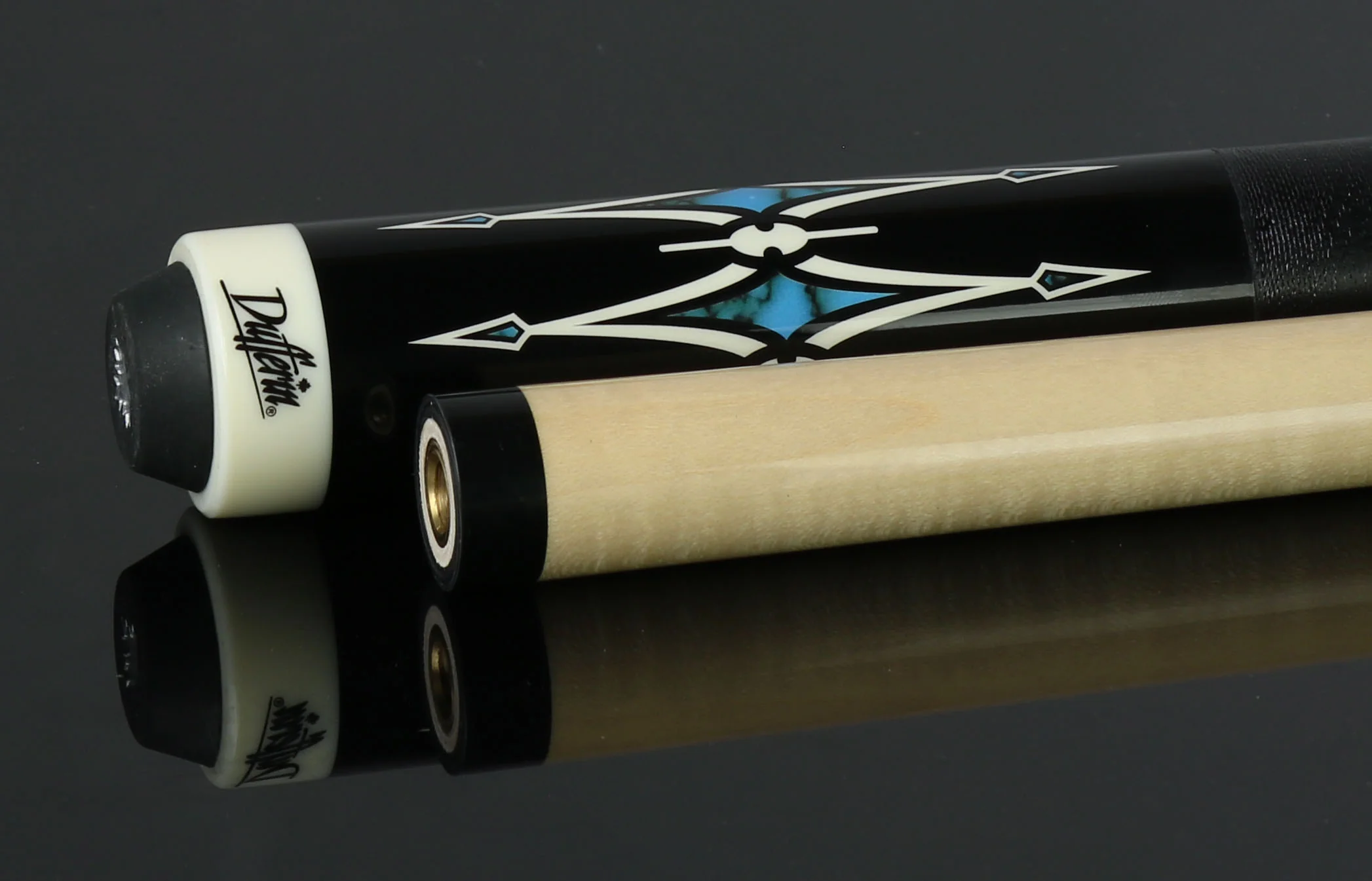 Dufferin Black Turquoise Pool Cue - D355 - Image 6