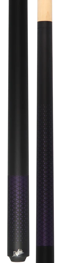 Dufferin Matte Black with Purple Triangle Design Wrapless Graphic Pool Cue - D349 - Image 5