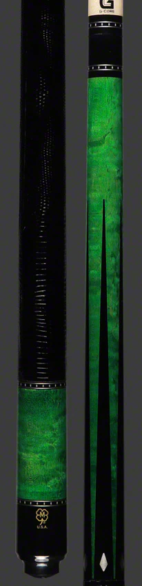 McDermott  G Series Emerald Stained Maple with Black Points Pool Cue - G514 - Image 3