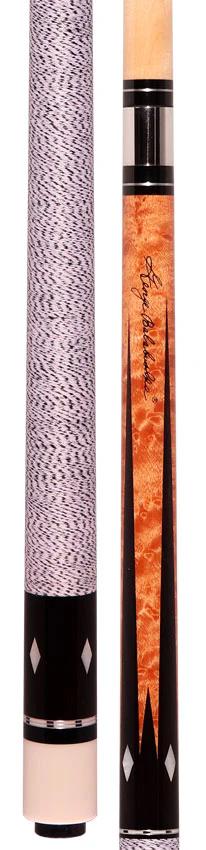 Balabushka GB Series Brown Stained Birdseye Maple  and 8 Ebony Points with Ivorine Inlays Pool Cue with Irish Linen Wrap - Image 5