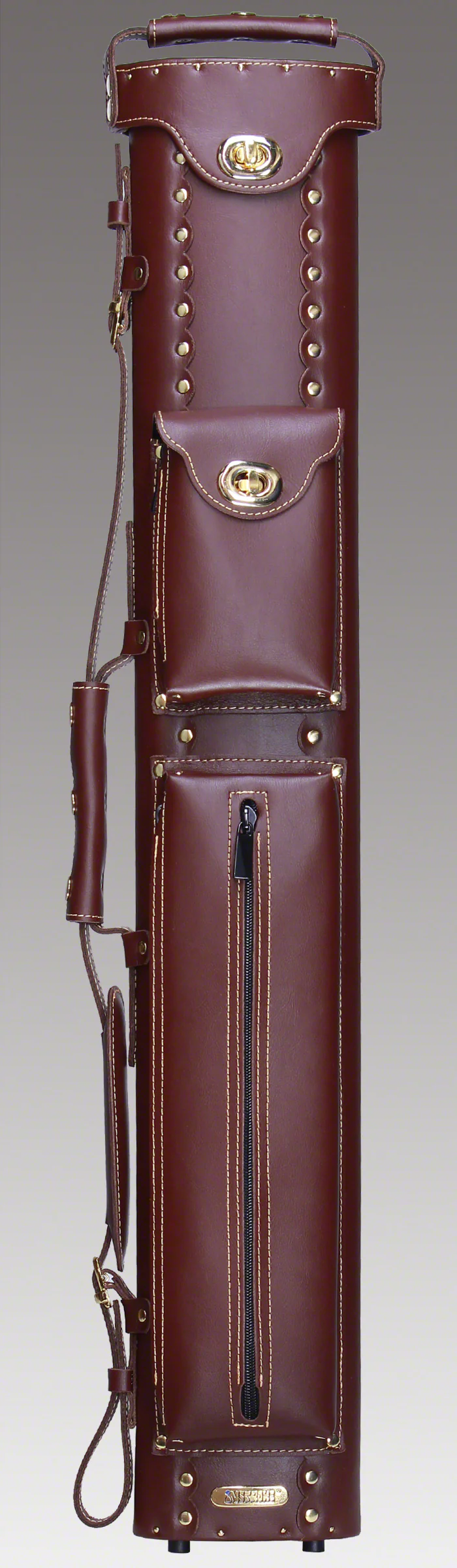 Instroke Leather Cowboy Chestnut 2x4 Pool Cue Case - LC2X4C - Image 2