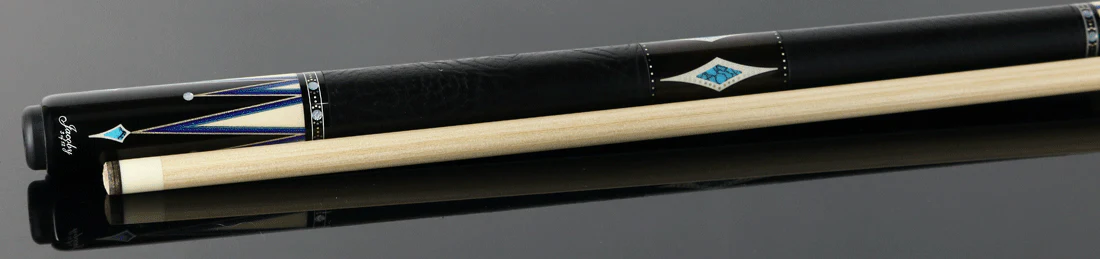 Jacoby Raven Blue Limited Cue With 12.75 Ultra Shaft and Leather Wrap - 0917-52LWBL - Image 2