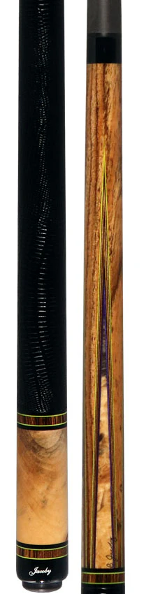 Jacoby Custom Bocote and Buckeye Burl Pool Cue with Black Lizard Wrap and Jacoby Black Carbon Shaft - Image 5