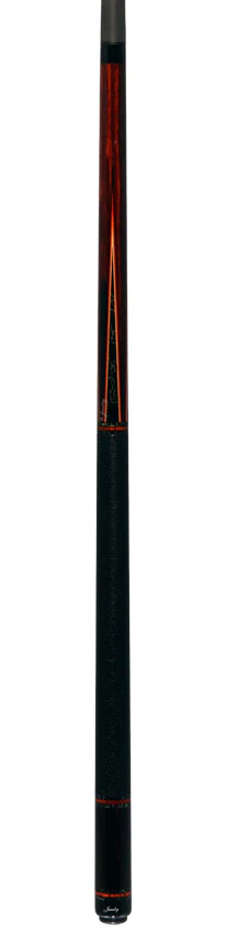 Jacoby Custom Cocobolo and Black/Gold Vein Points Pool Cue with Black Bull Hide Wrap and Jacoby Black Carbon Shaft - Image 6