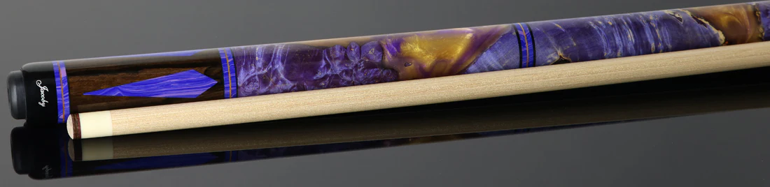Jacoby Custom Impregnated Burl and Zircote with Purple Spiney Points- 1024-286 - Image 2