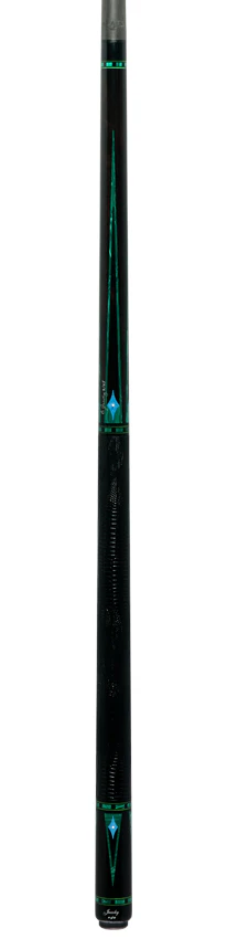 Jacoby Nova Ebony and Malachite Custom Pool Cue with 12.7mm Jacoby Black V4 Carbon Shaft and Ultra Pro Shaft - Image 6
