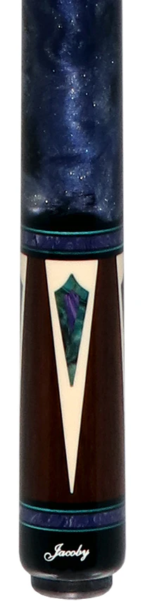 Jacoby Ziricote with White Juma Points and Impregnated Burl No Wrap Pool Cue with Carbon Shaft - Image 2