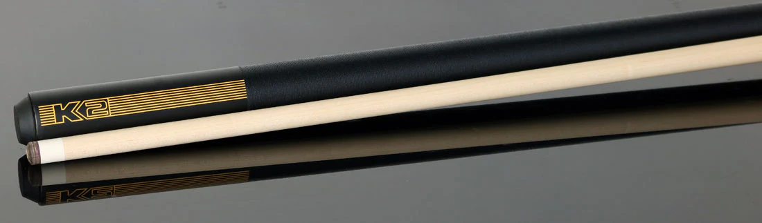 K2 Black/Yellow Sport Pool Cue with 12.50mm LD Shaft - Image 3