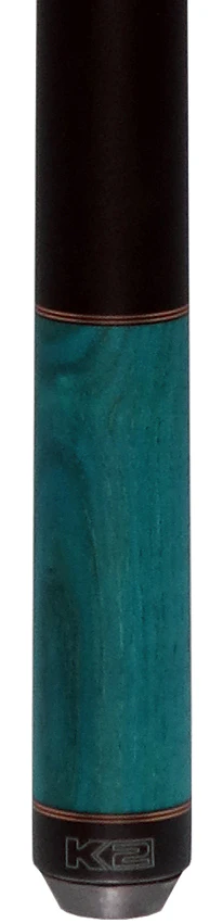 K2 Teal-Stained Ash No Wrap Pool Cue with 12.50mm K2 LD Shaft - Image 2