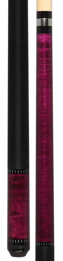 KODA Purple-Stained Maple Pool Cue with Linen Wrap - Image 5