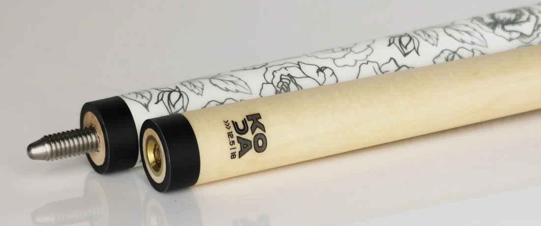 KODA White Rose Graphic Pool Cue - KDV30WH - Image 3