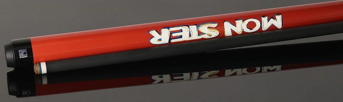 Little Monster Red Snake Graphic No Wrap Play Cue with Carbon Fiber Shaft - Image 3