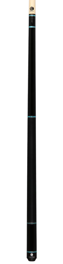 Lucasi LZD5 Zero Flexpoint Midnight Black with Turquoise Recon and Black Linen Wrap Pool Cue - LZD5 - Image 6