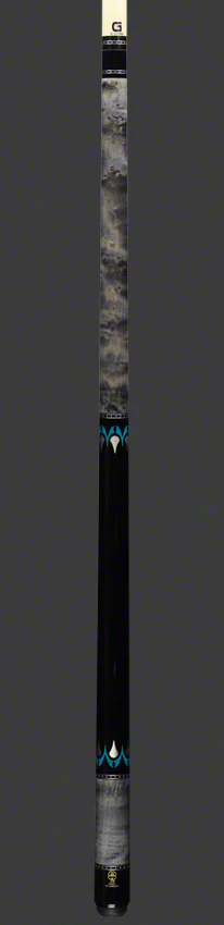 McDermott H Series Gray Stained Birdseye Maple Forearm with Black Urethane Wrapless Pool Cue - H650 - Image 3