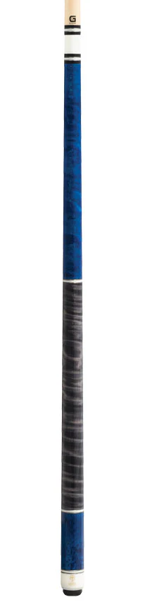 McDermott H Series Blue Stained Maple with Gray-Stained Maple Wrap Section Pool Cue - Image 4
