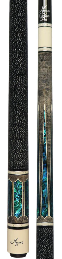 Meucci 2020 Gray - Blue Pearl - Black/White Wrap Pool Cue with Carbon Shaft - 2020GYBLBKWHC - Image 5