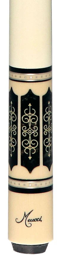 Meucci 21st Century 3 White - Black Pearl - White Wrap Pool Cue with Pro Shaft - 2103WHBKWHP - Image 2