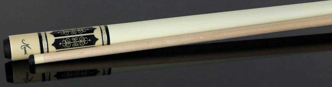 Meucci 21st Century 3 White - Black Pearl - White Wrap Pool Cue with Pro Shaft - 2103WHBKWHP - Image 3