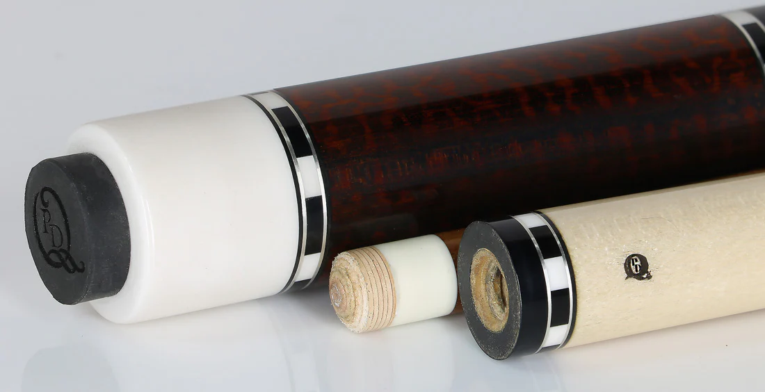 Pat Diveney Ebony 6-Point Snakewood Custom Pool Cue with Honey Roast Trans-K & Maple LD Shaft - DC3200EB6P - Image 5
