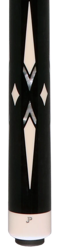 Pechauer JP Series JP19T Ebony-Stained Maple with Sim Ebony Framed Pearl and Sim. Ivory Points No Wrap Pool Cue - Image 2