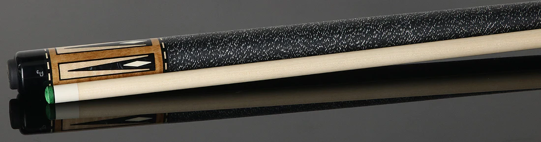 Pechauer JP Series JP17T Natural-Stained Maple with Black Pearl and Maple Points Pool Cue with Irish Linen Wrap - Image 3