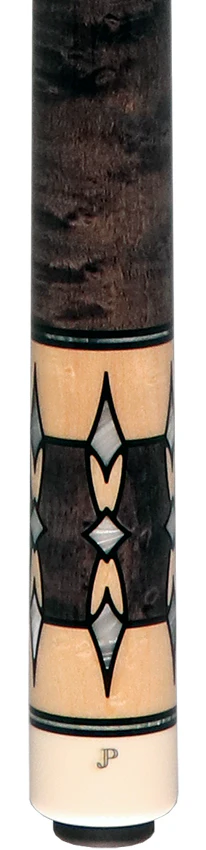 Pechauer JP Series JP24T Smoke-Stained Maple with Pearl Point Inlays No Wrap Pool Cue - Image 2