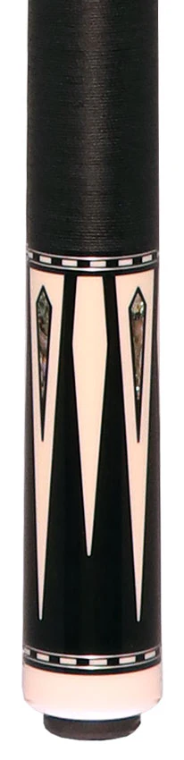 Pechauer Pro Series P23R Ebony-Stained Maple with Sim. Ivory Points and Abalone Inlays Pool Cue with Irish Linen Wrap - Image 2