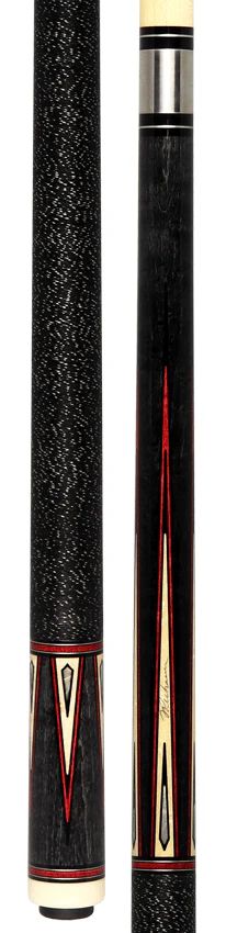 Pechauer Pro Series P15R Carbon Stained Maple with Maple Points and Red Veneers Pool Cue - Image 5