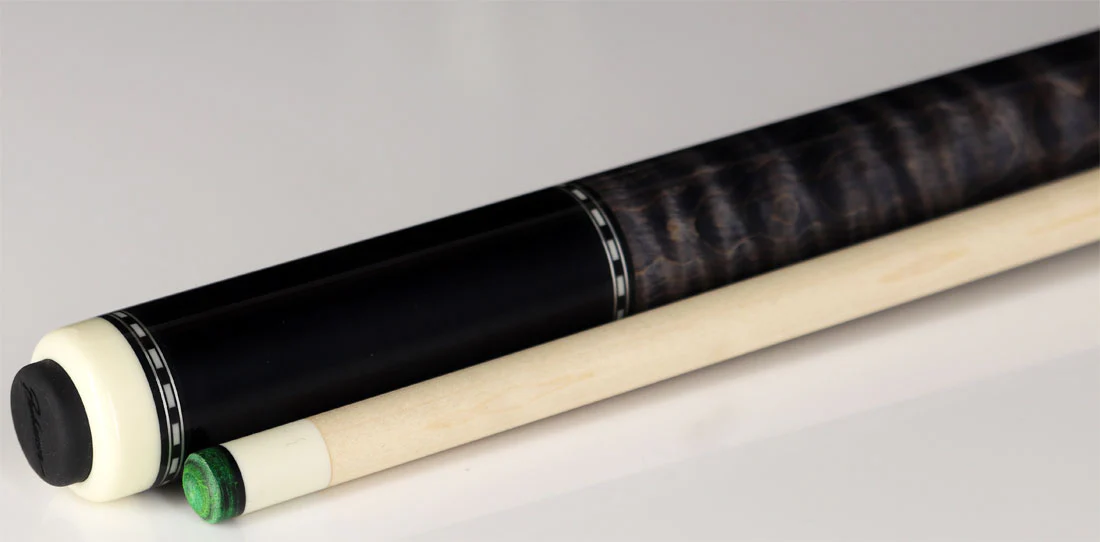 Pechauer Pro Series P04R Ebony Stained Maple with Gray Stained Maple Wrapless Pool Cue - Image 3