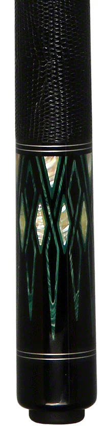 Pechauer Limited Edition PL34 Ebony with Malachite and Abalone Points Pool Cue - Image 4
