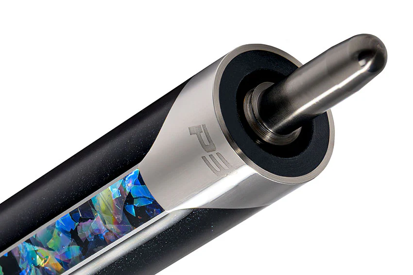 Predator P3 Galaxy Metallic Black with Galaxy Stripes Pool Cue with Luxe Leather Wrap - Uni-loc - Image 9