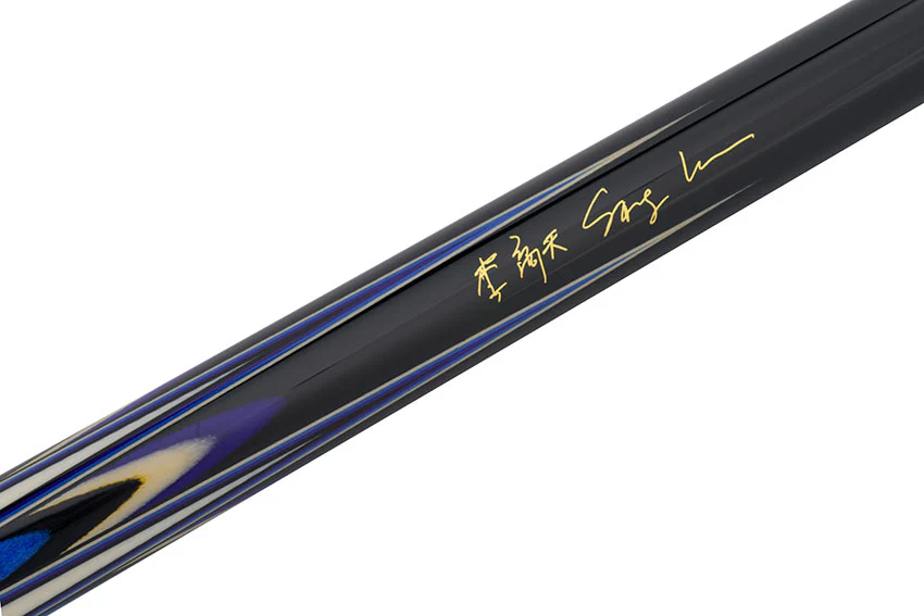 Predator Sang Lee 2-3 Black with Blue / Maple / Black / Purple / Ivorine Butterfly Points Limited Edition Pool Cue - Radial with Luxe Leather Wrap - Image 8