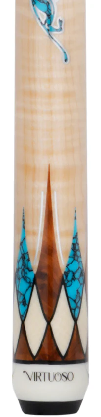Predator Virtuoso Series Curly Maple with 8 Turquoise and Thuya Points No Wrap Pool Cue - Uni-Loc - Image 2