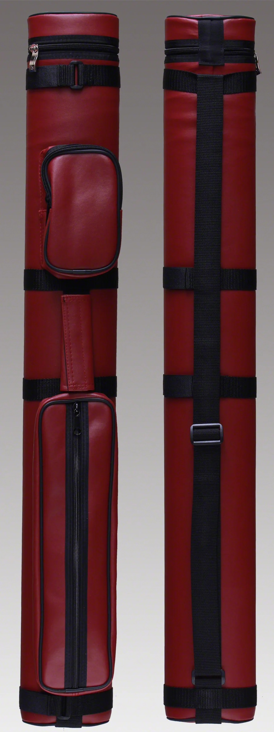 Pro Series Traditional Burgundy 2x2 Hard Pool Cue Case - PR22VC - Image 2