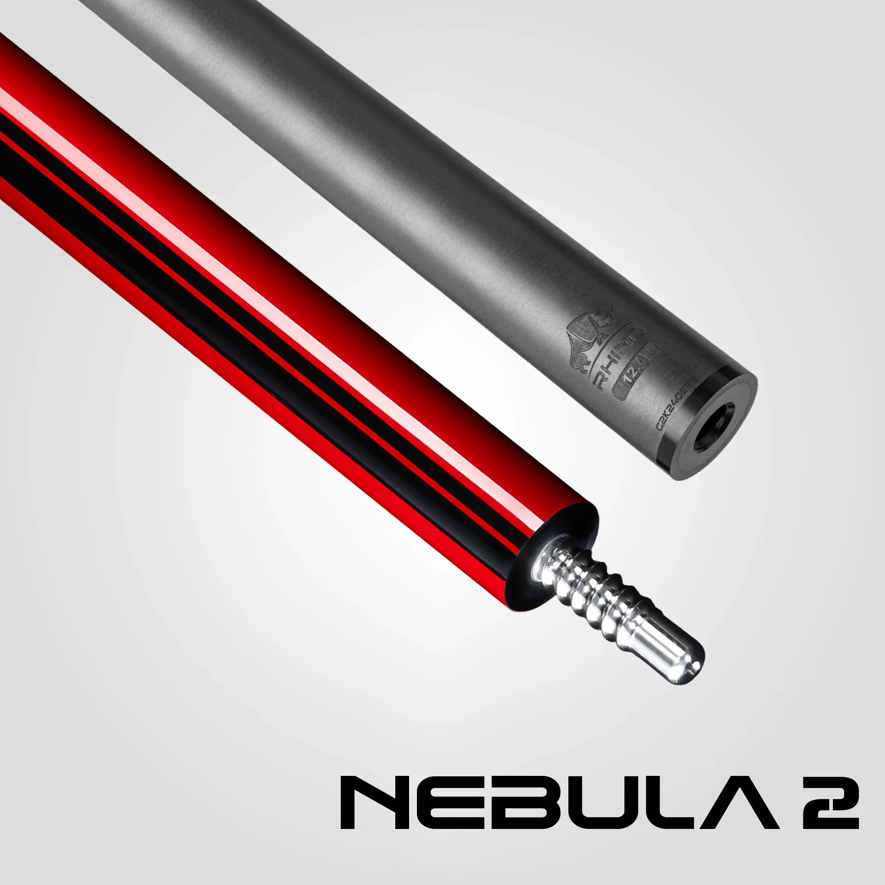 Rhino Nebula 2 Crimson Red Carbon Pool Cue with Sports Wrap - Image 9