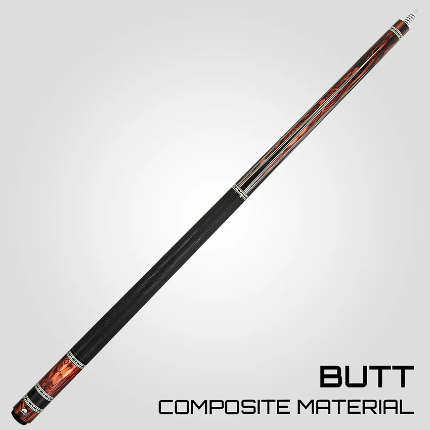 Rhino Retro Series Cocobolo Graphic Carbon Pool Cue with Embossed Lizard Wrap - Image 5