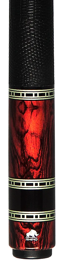 Rhino Retro Series Cocobolo Graphic Carbon Pool Cue with Embossed Lizard Wrap - Image 7