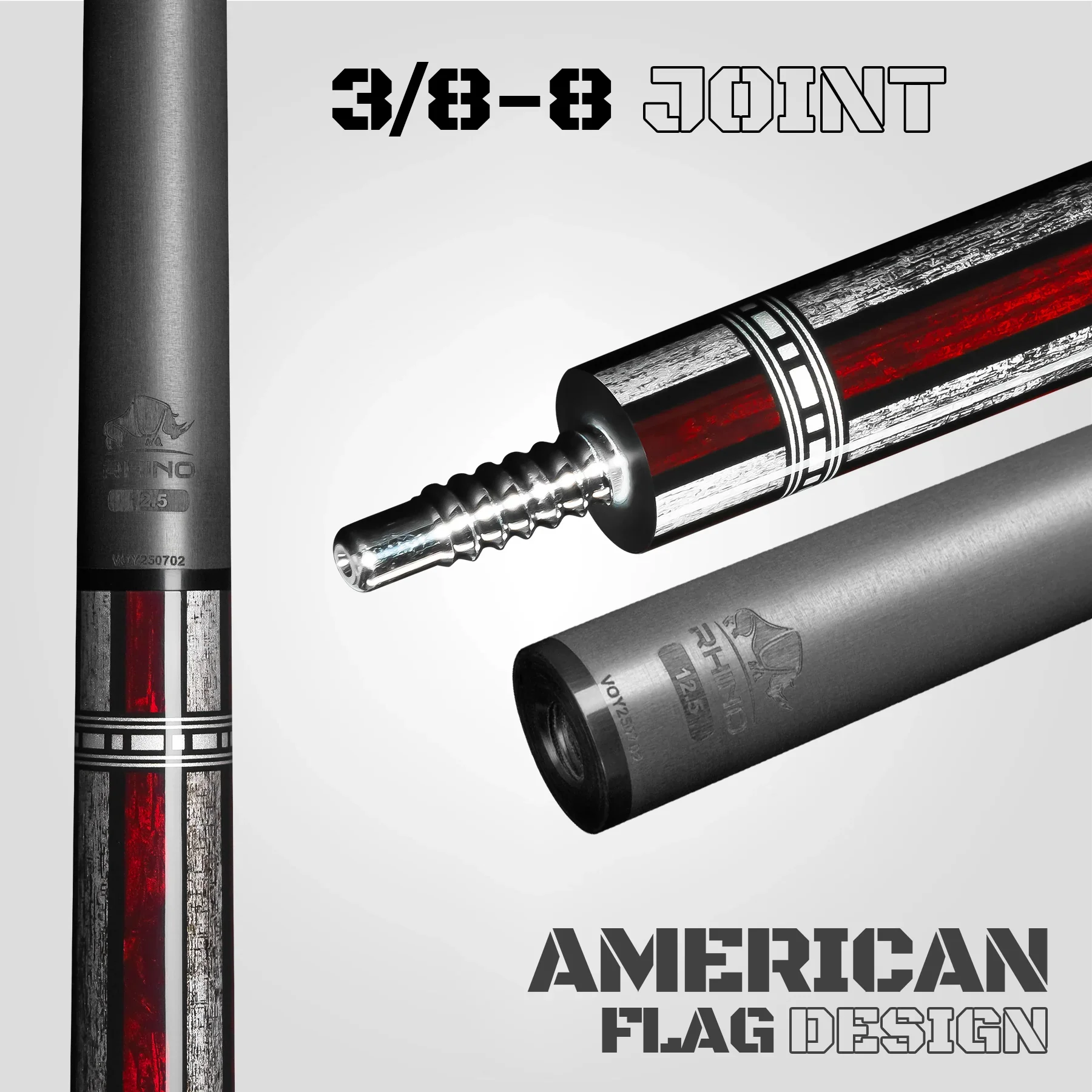 Rhino Voyager Series No Wrap Carbon Pool Cue - Image 7