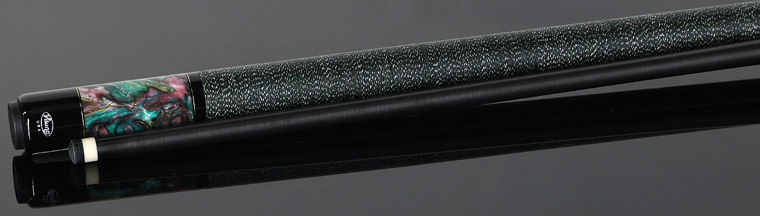 Viking Bedlam Series Smoke-Stained Maple with Galaxy Shimmer Pearl Play Cue with 12.5mm Siege Carbon Fiber Shaft - Image 3