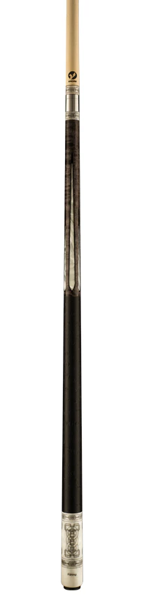 Viking  Defender Series Premium Smoke Stained Birdseye Maple with White Pearl and Black Inlays Play Cue - DF0911 - Image 3